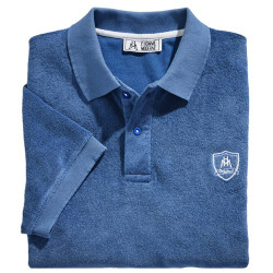 Polo «teddy» éponge Bleu