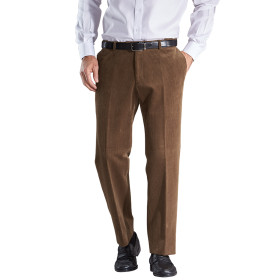 Pantalon Velours Grandes Tailles, Taille : 62, Couleur : Tabac, par l’Homme Moderne.