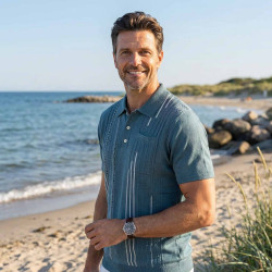 Polo tricot jacquard