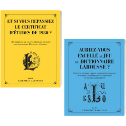 Et si vous repassiez le certificat d’études de 1930 ? + Auriez-vous excellé au jeu  du dictionnaire Larousse ?