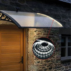 Marquise lumineuse solaire