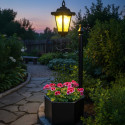 Réverbère-jardinière solaire