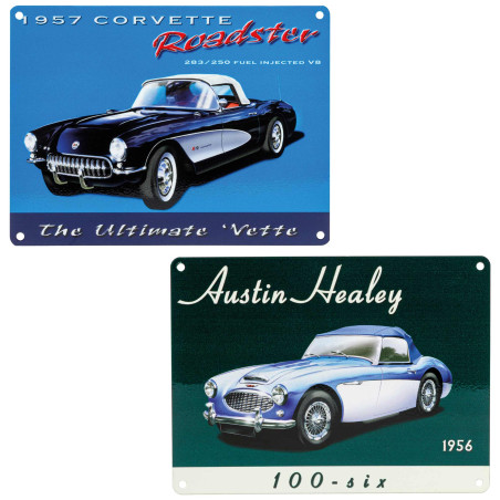 Les deux plaques voitures vintage