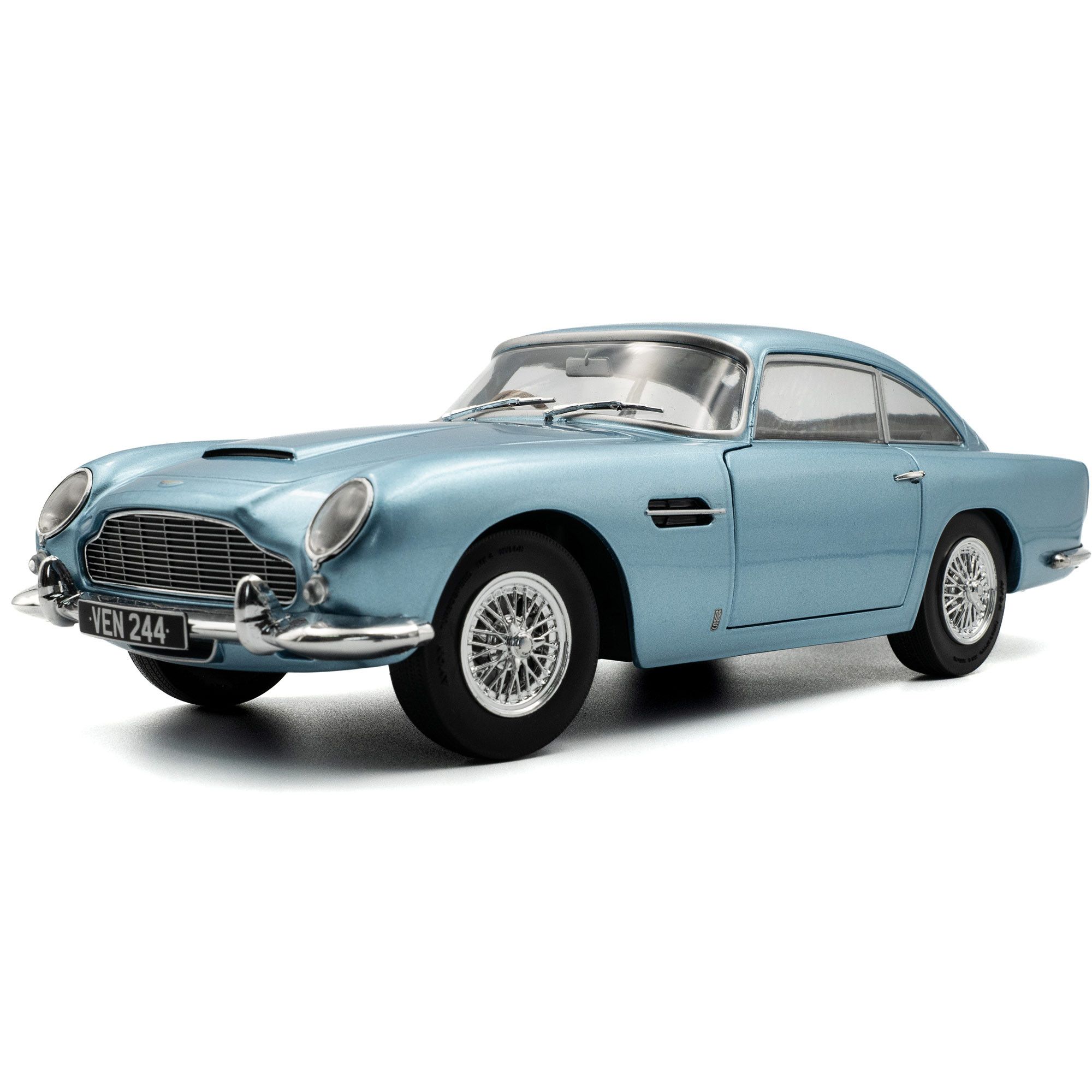 L’Aston martin DB5 bleue métallique de 1964
