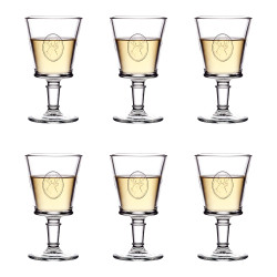 Les 6 verres à eau + les 6 verres à vin Grand Cerf