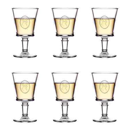 Les 6 verres à eau + les 6 verres à vin Grand Cerf