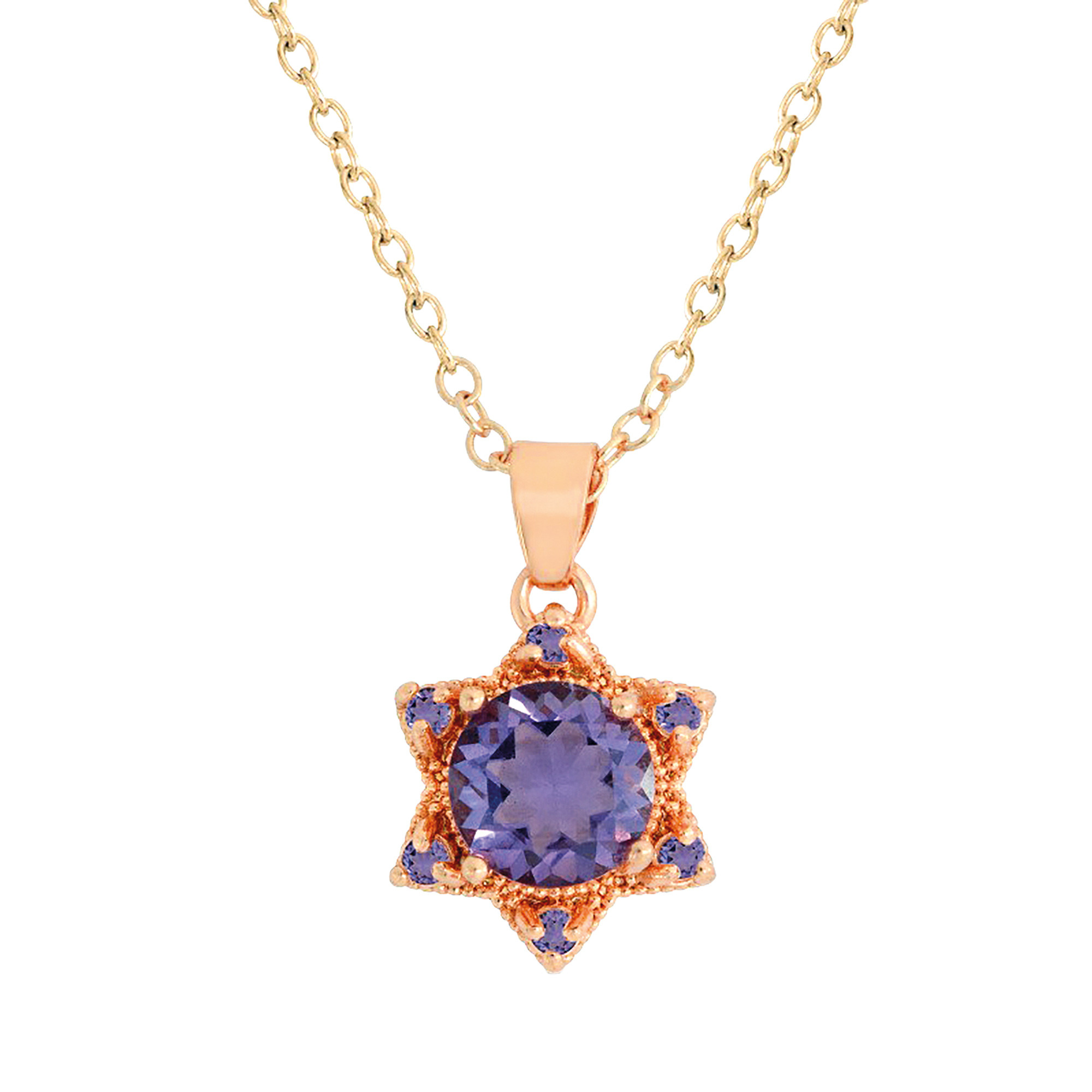 Le pendentif étoile d’améthystes