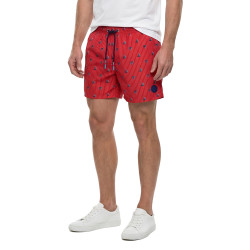 Short de bain rose imprimé bateaux