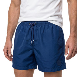 Short de bain bleu uni