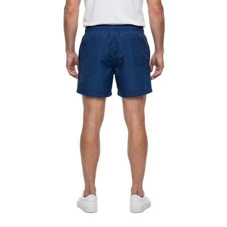 Short de bain bleu uni