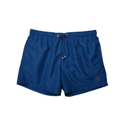 Short de bain bleu uni
