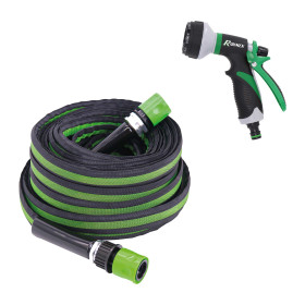 Tuyau d’arrosage plat avec raccords