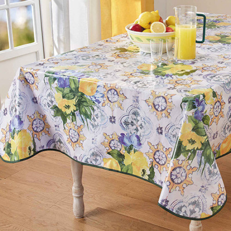 Toile cirée citrons rectangulaire (140 x 240 cm)