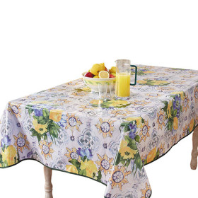 Toile cirée citrons rectangulaire (140 x 240 cm)
