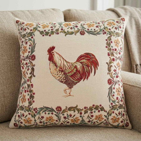 La housse de coussin coq