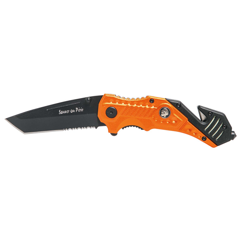 Le couteau pompier orange