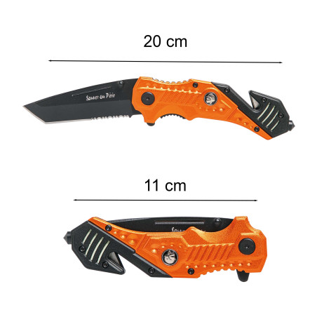 Le couteau pompier orange