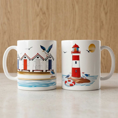 Le lot 2 mugs bord de mer