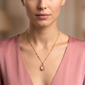 Le pendentif quartz rose