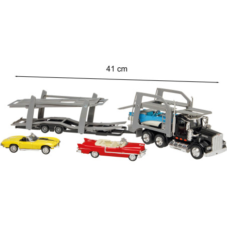 Le camion Kenworth et les 3 cabriolets