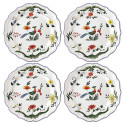 Les 4 assiettes Oiseaux de Paradis