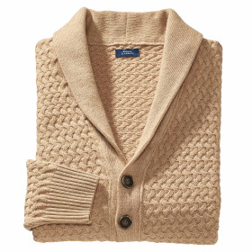 Gilet boutonné col châle