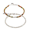 Les 2 bracelets en pierres fines