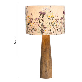 La lampe brodée fleurie