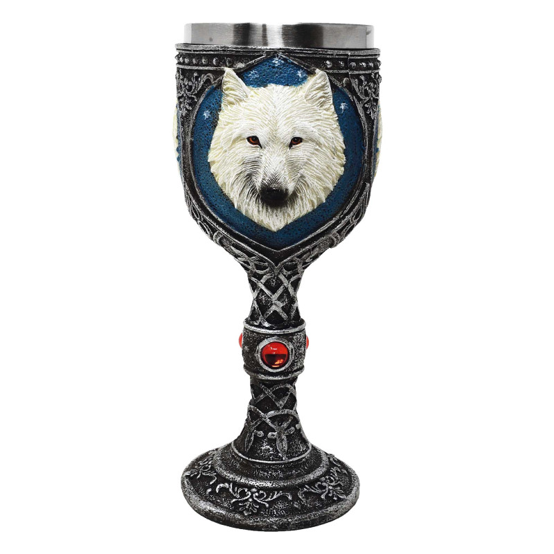 Le verre à pied loup blanc