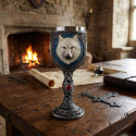 Le verre à pied loup blanc