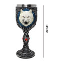 Le verre à pied loup blanc
