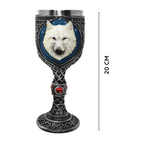 Le verre à pied loup blanc