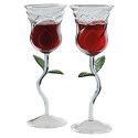 Les deux verres à vin roses