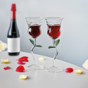 Les deux verres à vin roses