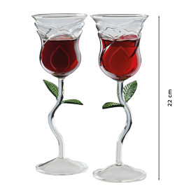 Les deux verres à vin roses