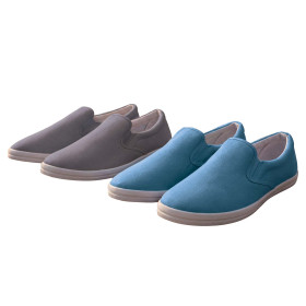 Mocassins toile - les 2 paires