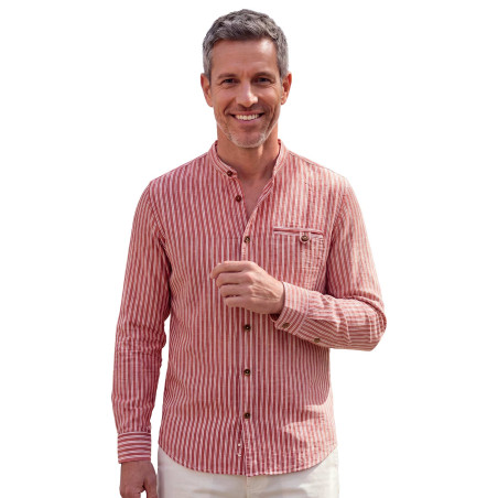 Chemise rayée Seersucker (2)