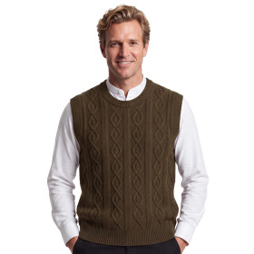 Pull sans manches torsades