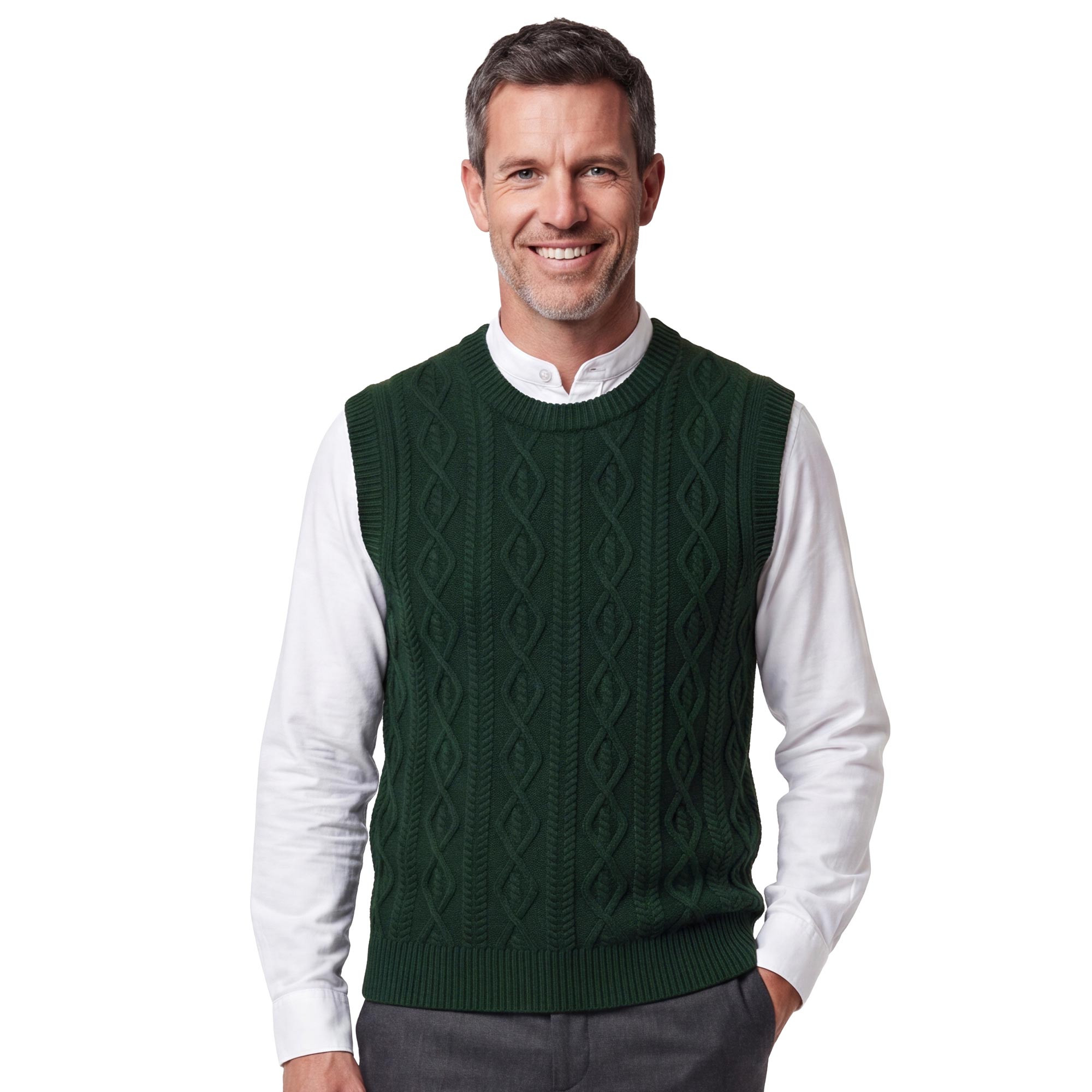 Pull sans manches torsades (7)