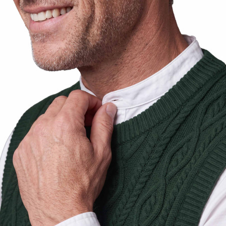 Pull sans manches torsades (10)
