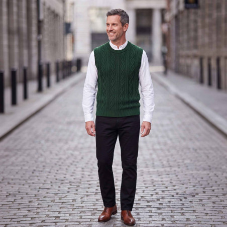 Pull sans manches torsades (12)