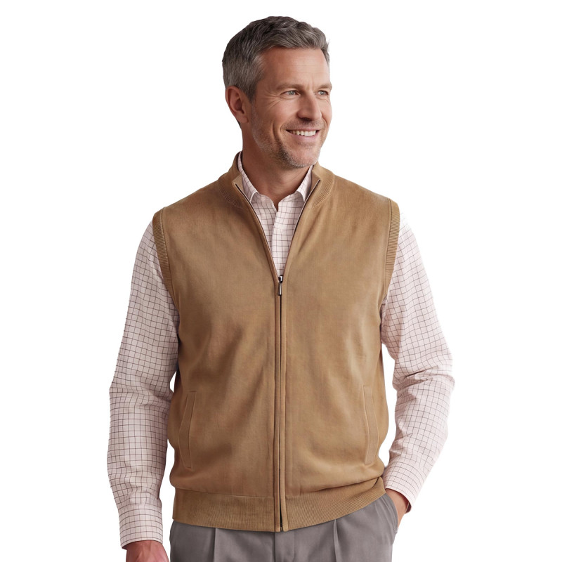 Gilet zippé mérinos