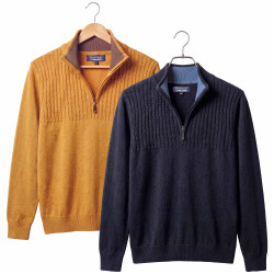 Pull maille torsades - les 2