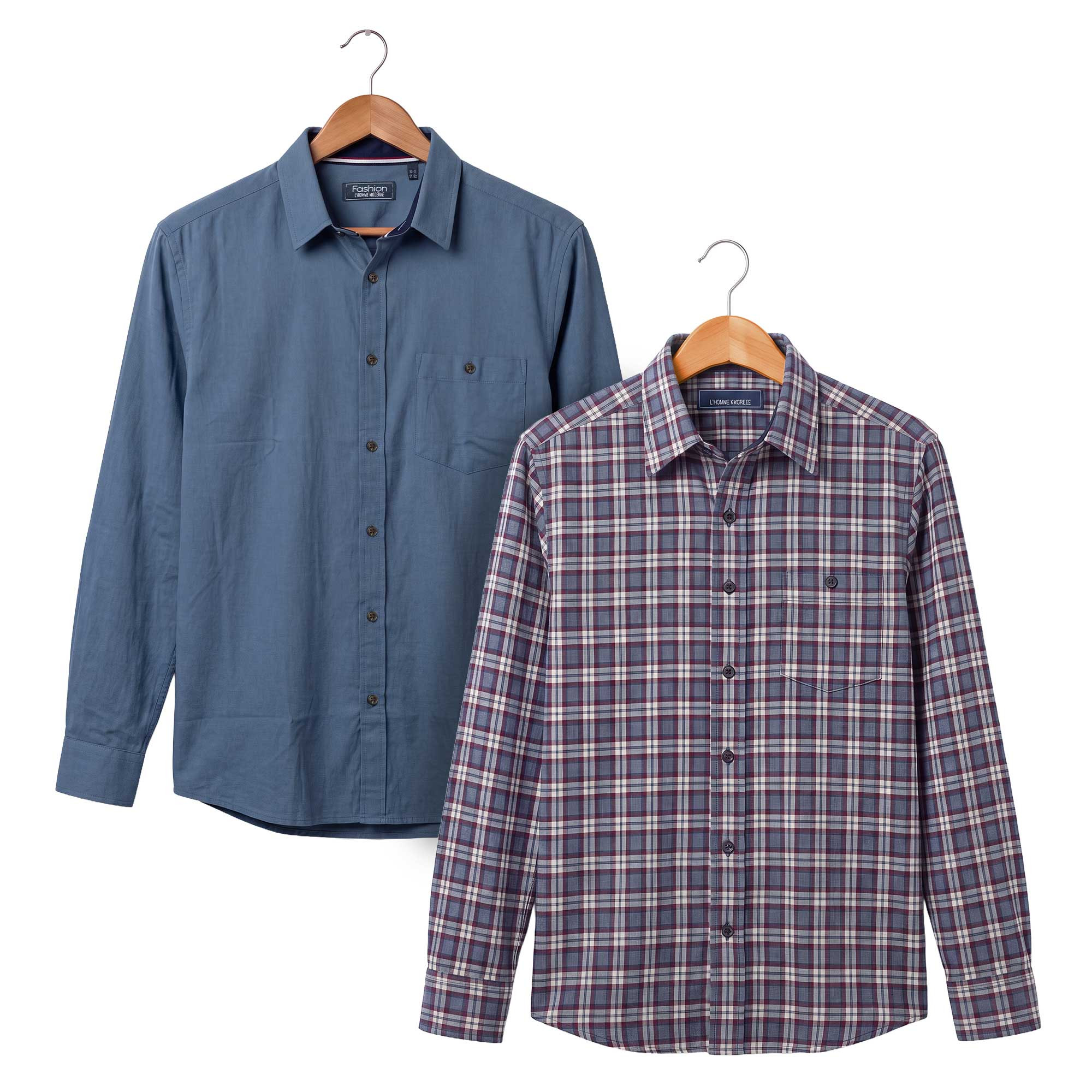 Chemise bleu cardiff - les 2 (de même taille)