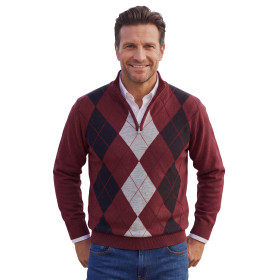 Pull jacquard intarsia