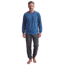 Pyjama velours bicolore
