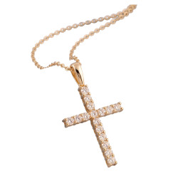 Pendentif croix  plaquée or
