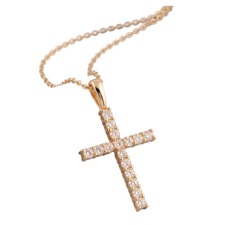Pendentif croix  plaquée or