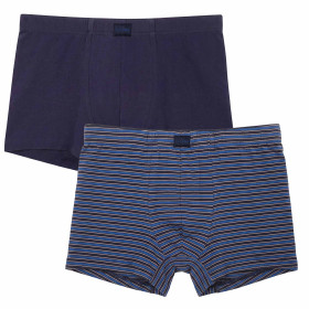 Sous-vêtements rayé/uni boxers - les 2