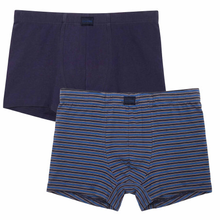 Sous-vêtements rayé/uni boxers - les 2
